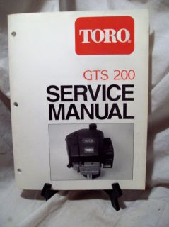 toro gts 200 service manual  7 99