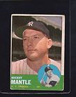 1963 Topps 200 MICKEY MANTLE VG Shows Well