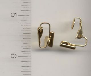 50 PAIR PIERCED TO CLIP EARRING CONVERTERS GOLD PLATED