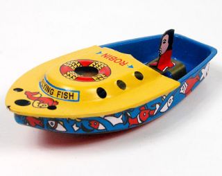 Robin POP   POP BOAT Putt Putt Tin Litho Toy. Ponyo Candle Powered 