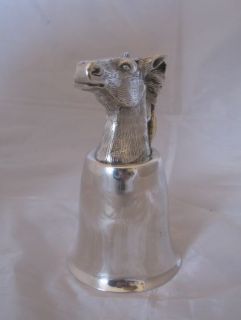 vintage silver plated stirrup cup horse from united kingdom time