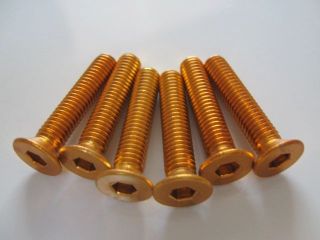 countersunk bolt gold anodised m6x10 from united kingdom time left