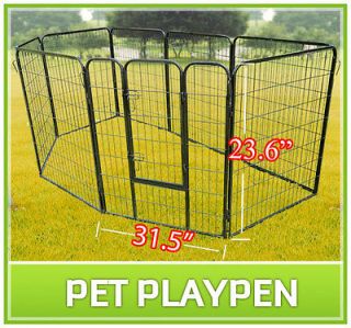 New Heavy Duty Pet Dog Cat Exercise Pen Playpen Fence Yard Kennel 
