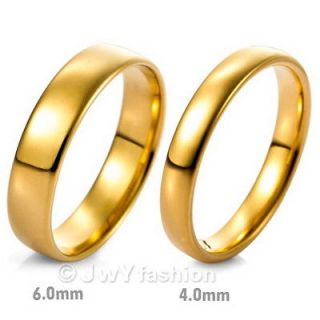 4MM Size 10 Classic Men Gold Tungsten Ring Wedding Band RJLLLP11 394