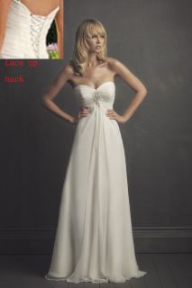 Simple White/Ivory Wedding Dress Bridal Bridesmaid Ball Gown Dress 8 