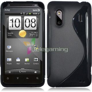 BLACK GEL S LINE TPU CASE COVER FOR HTC EVO DESIGN 4G HERO S KINGDOM 