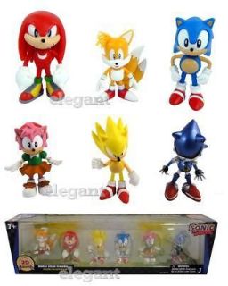 Sega Super Sonic 20th Anniversary The Hedgehog Knuckles Amy Tails 