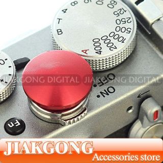 Red Metal Soft Release Button for Leica Contax Fujifilm X100 sizeL