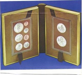 1974 cook islands 9 coin proof set with 2 silver