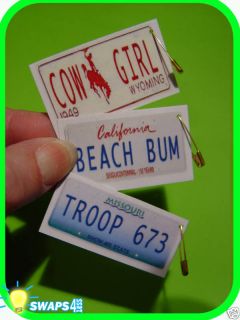 custom mini license plates scout girl kit swaps4less time left