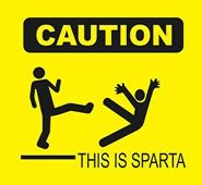 THIS IS SPARTA 300 caution funny cool greek spartans movie T Shirt 