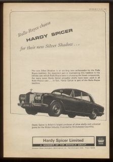 1965 rolls royce silver shadow photo hardy spicer uk ad