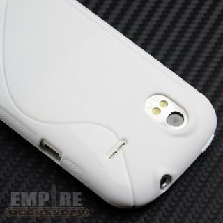 WHITE Gel TPU S Line Hybrid Cover Case Skin For T Mobile HTC Amaze 4G 