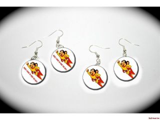 mighty mouse superhero mouse 2 pairs of charm earrings time