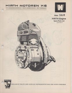 hirth snowmobile engine parts manual 56 r 