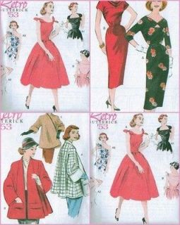 Vintage Retro 1950s Butterick Sewing Pattern Rockabilly VLV 50s 50s 