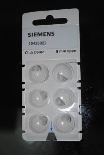 pack of 8mm open click domes for siemens pure