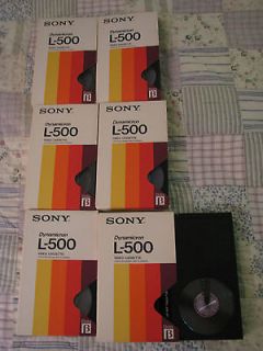 six sony dynamicron l 500 beta video cassette tapes time