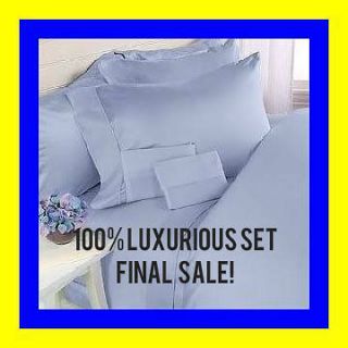 LUXURIOUS SILKY SOFT 100% VISCOSE FROM BAMBOO 4PC BED Sheet SET QUEEN 