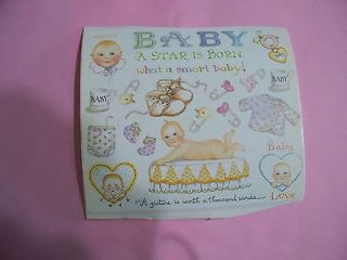   Stickers 2 for1 price BABY A star is born shoes, diaper pins