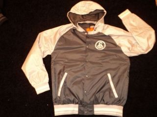   Varsity Style Hooded Jacket Sz M grey retro 413226 021 sb jordan