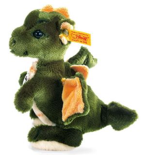 Steiff Raudi Dragon   yellow and green plush collectable soft toy 