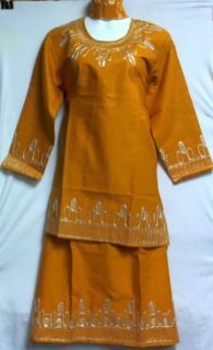 Skirt Suit African Attire Outfit Gold Silver One Size DoesntCom M L 