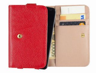 Cow leather smart cellphone wallet case /For iphone 5,4,3S &Samsung 