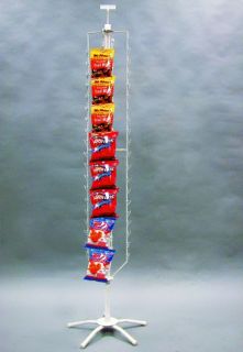   Strand White Clip Strip Spinner Display Rack 80 Clips Ideal For Snacks
