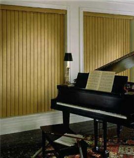 MADE TO FIT Vertical Faux Wood Stains Window Blinds. FREE SHIP 