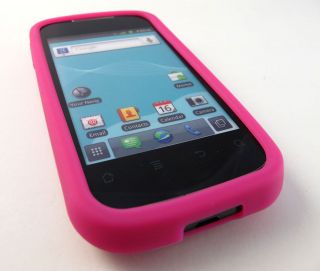 pink soft rubber silicone gel skin case cover huawei ascend