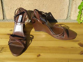 steve madden high heels brown leather pump sandal size 8 5