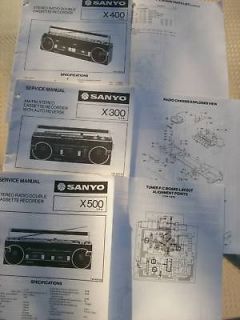 1985 sanyo boombox service manuals x 300400500 340 time