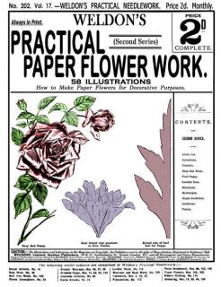 weldon s 2d 202 c 1901 vintage paper flower folding