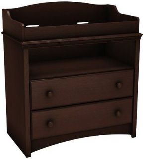 South Shore Angel Changing Table Chocolate Dresser Furniture 2 Drawer 