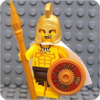 M714 Lego Spartan Custom Minifigure with Spear Shield Helmet & Cape 