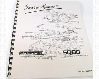 ensoniq sq 80 synthesizer service manual  12 00  