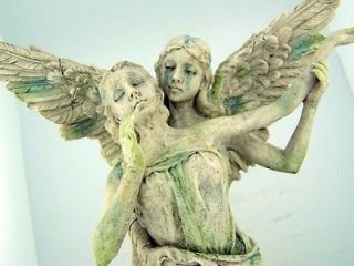 Marble Resin Gavreel Weeping Sorrowful Guardian Angel Embrace Home 