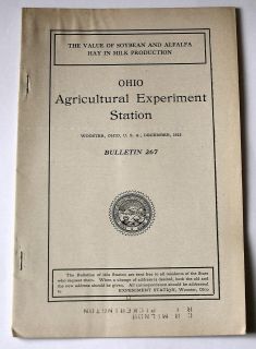 Scarce The Value Of Soybean and Alfalfa Hay In Milk Production 1913 