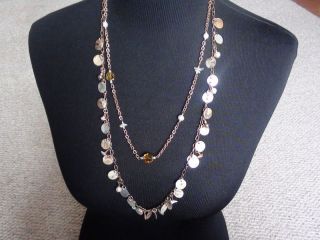 bijoux terner necklace shells beads 2 strands 