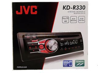 JVC KD R330 In Dash Car Audio Stereo Receiver CD/ AM/FM Front AUX 