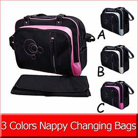 Baby Diaper Bag Nappy Tote Messenger Changing Bag 3 Color you pick 
