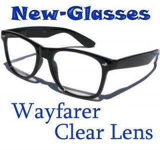 clear lens black wayfarer glasses nerd geek style look