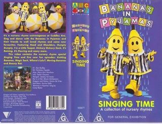 BANANAS IN PYJAMAS SINGING TIME VHS VIDEO PAL~ A RARE FIND