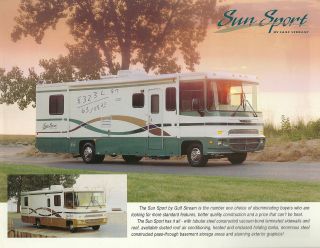 1998 SUN SPORT Camper Motor Home RV Brochure/Catalog8250,8280,8314 
