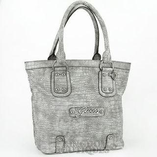 New GUESS Purse Womens Handbag Sundance Tote Shopper Bag Grey Logo Sac 