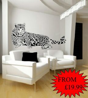SUPER SIZE BIG CAT/ CHEETAH Wall Sticker/Decal MORE SIZES AND COLOURS 