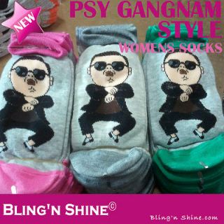 New Womens Casual Ankle Socks Korea Kpop Star PSY Gangnam Style Cotton 