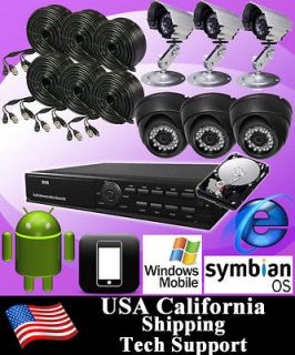   Home Video Surveillance CCTV DVR Security System + 6 color Camera