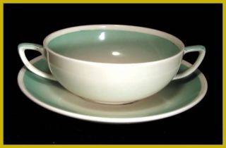 susie cooper dresden spray soup coupes saucers 